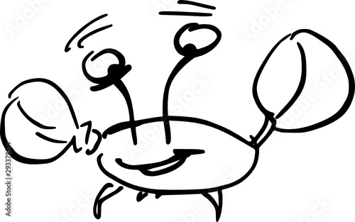 crad - doodle artwork - black vector line drawing