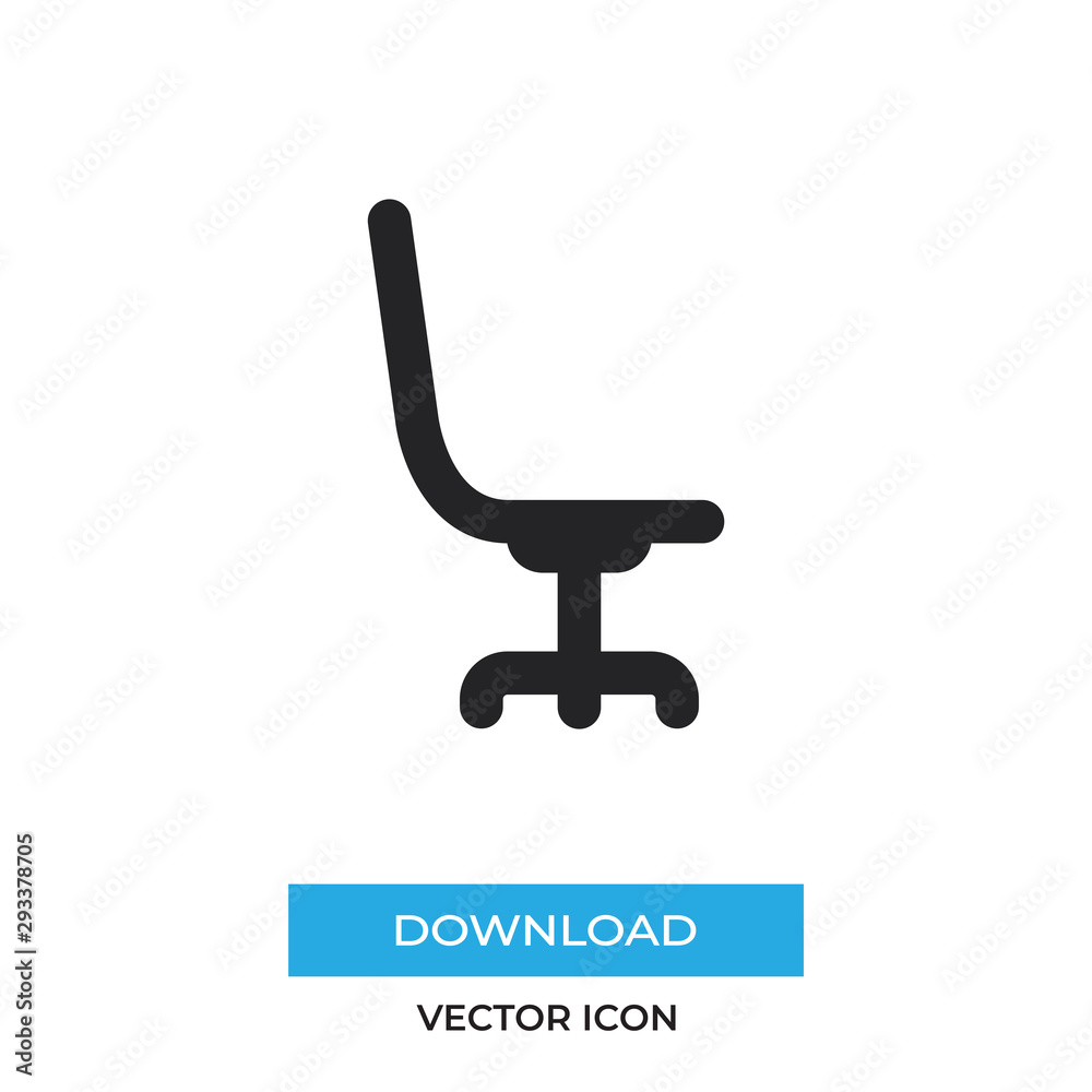 Office chair vector icon, simple sign for web site and mobile app. Office chair vector icon, simple sign for web site and mobile app.