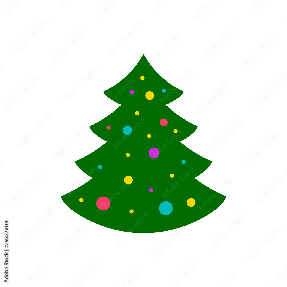 Christmas Tree new year winter flat vector icon Christmas Tree new year winter flat vector icon