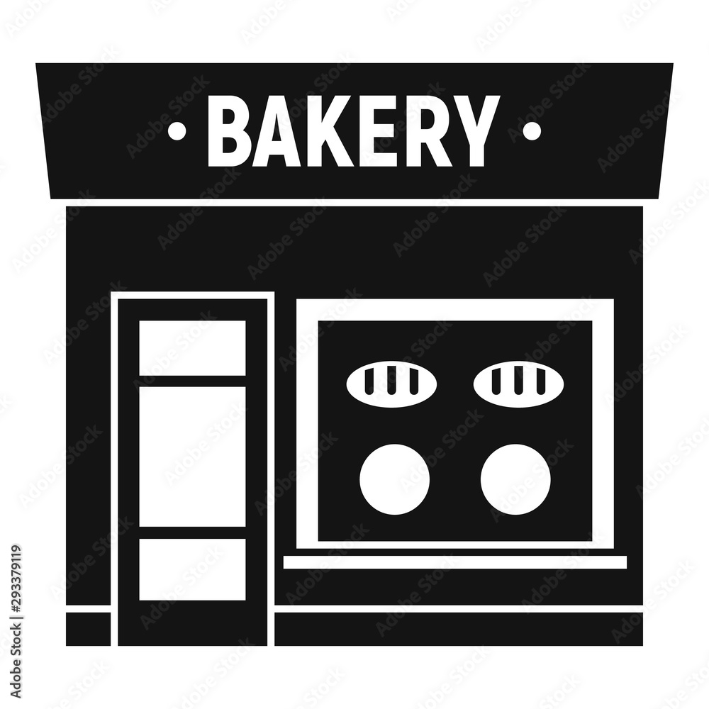 Bakery street shop icon. Simple illustration of bakery street shop vector icon for web design isolated on white background