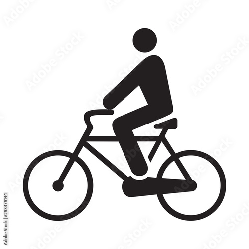 bicyclist icon vector
