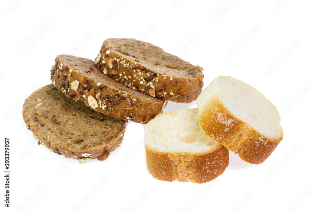 Bread isolated on white background