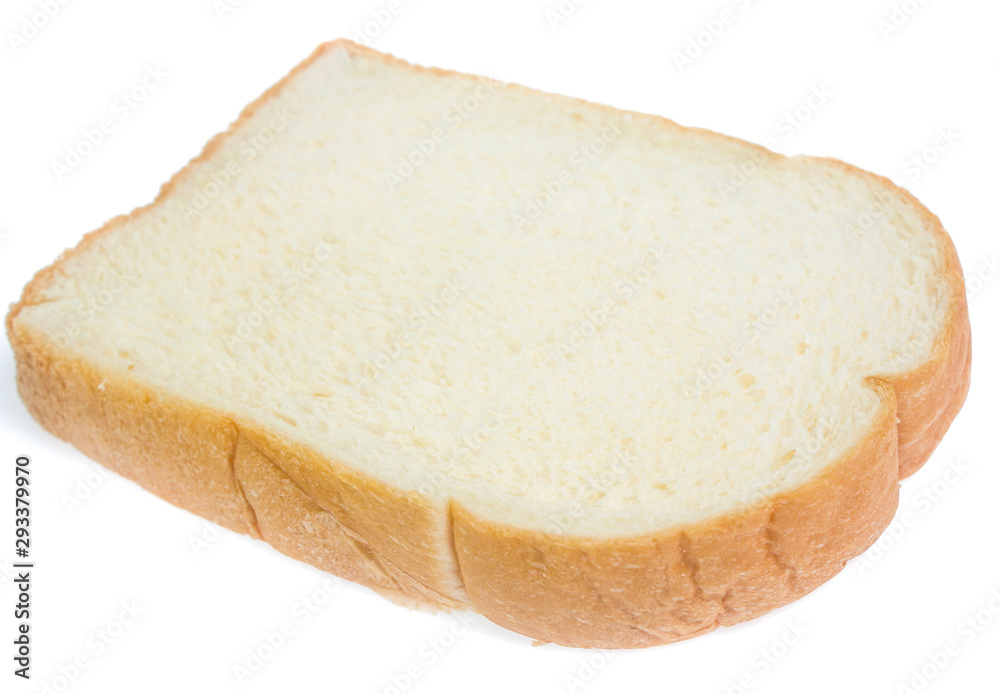 slice of bread on white background slice of bread on white background