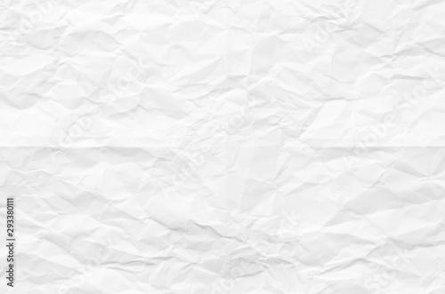 white crumpled paper texture background.