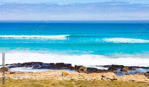 Elevated view of the rugged rocky coastline of the Western Seaboard of Cape Town