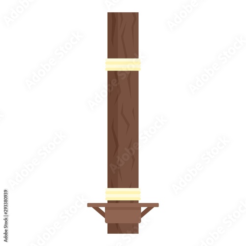 Zip line tree icon. Flat illustration of zip line tree vector icon for web design