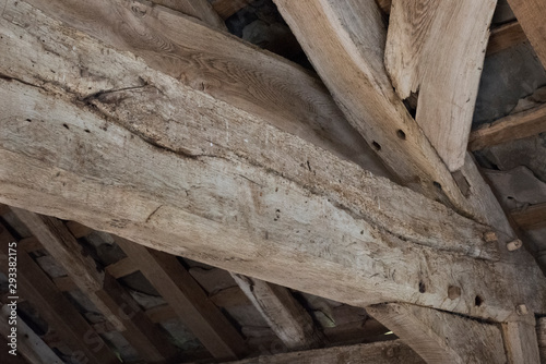 old wooden beams