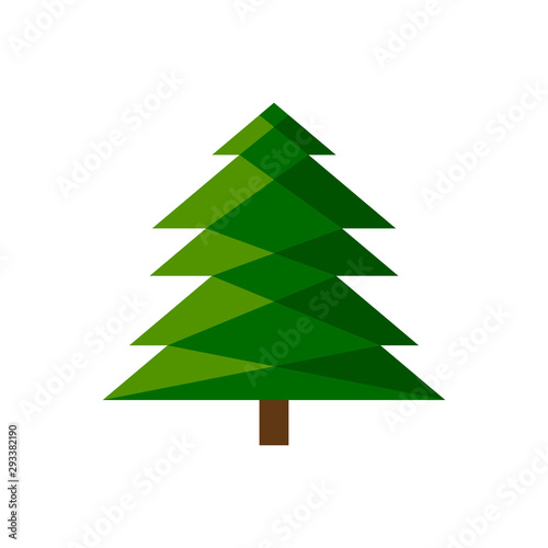 Christmas Tree new year winter flat vector icon