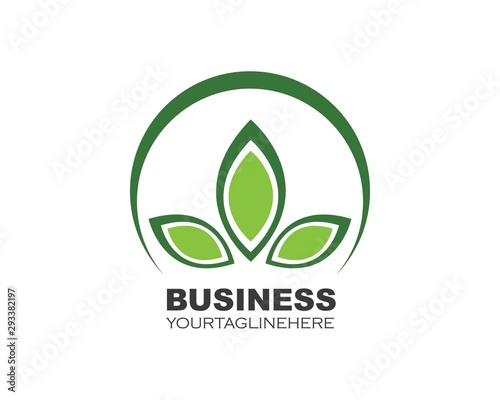 green leaf ecology nature element vector icon of go green