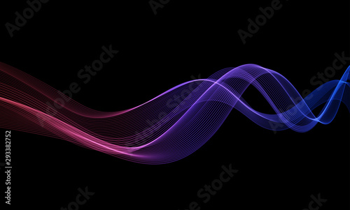 Abstract curved lines background. Template brochure design