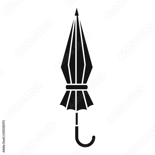 Closed umbrella icon. Simple illustration of closed umbrella vector icon for web design isolated on white background