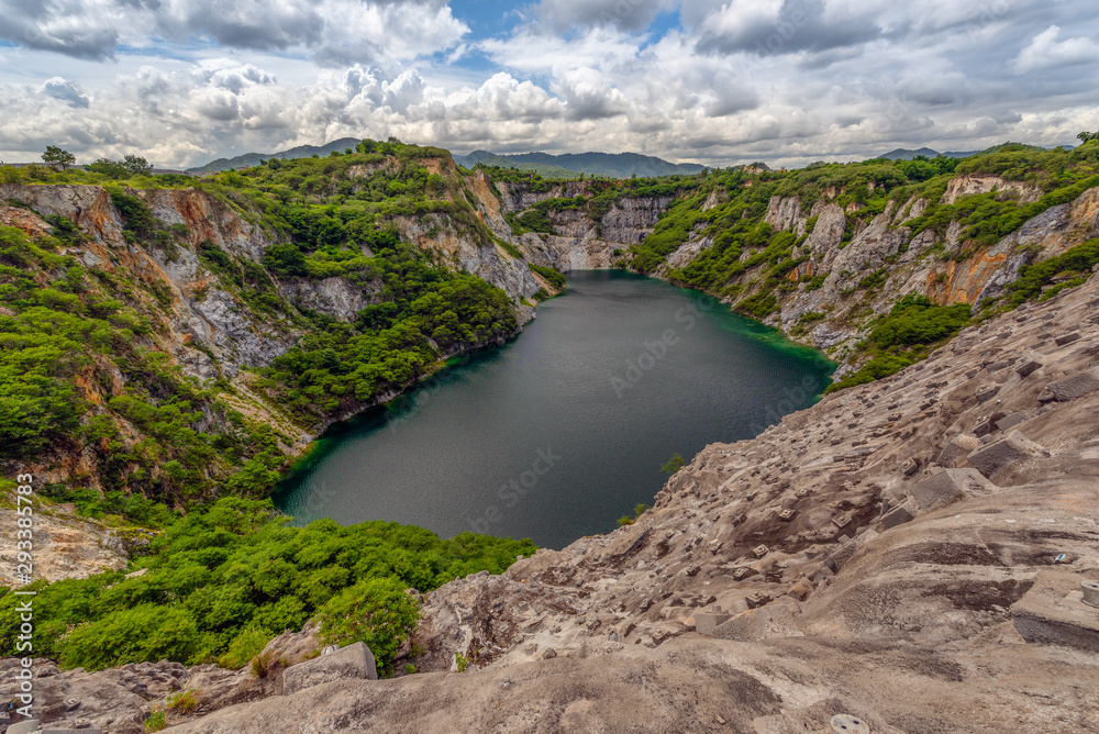 View landscape of grand canyon in Thailand on daytime. Grand canyon in Chonburi at thailand. Grand canyon of thailand.