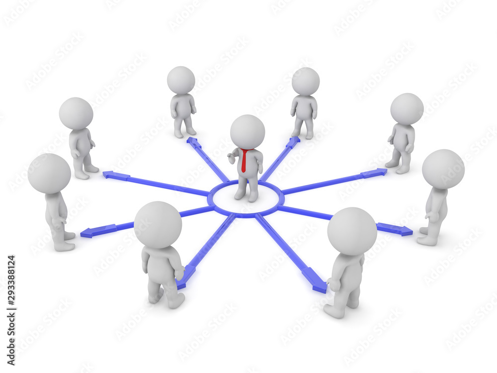 3D Character giving instructions to others 3D Character giving instructions to others