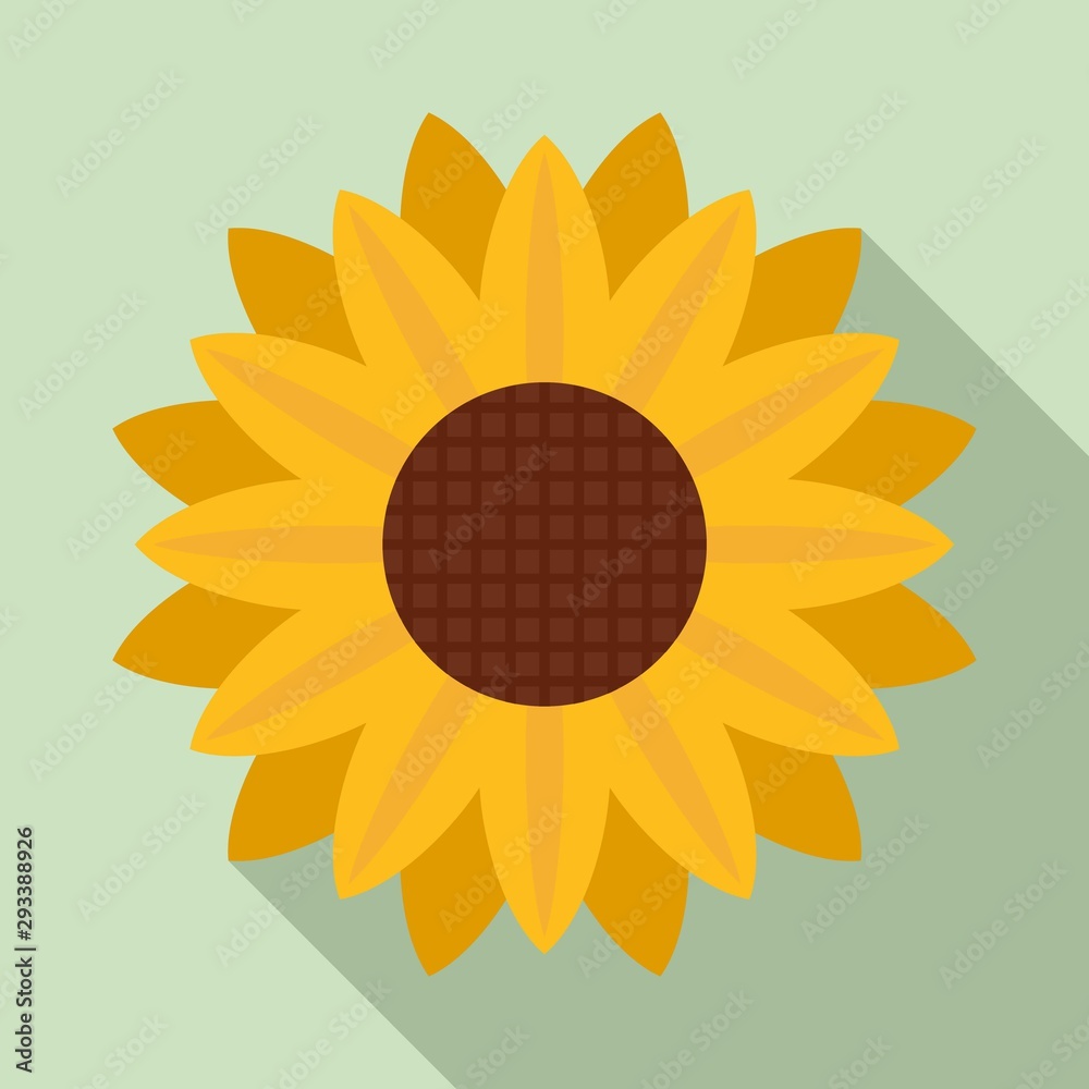 Garden sunflower icon. Flat illustration of garden sunflower vector icon for web design Garden sunflower icon. Flat illustration of garden sunflower vector icon for web design
