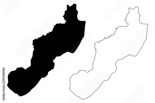Jinotega Department (Republic of Nicaragua, Departments of Nicaragua) map vector illustration, scribble sketch Jinotega (NI-JI) map