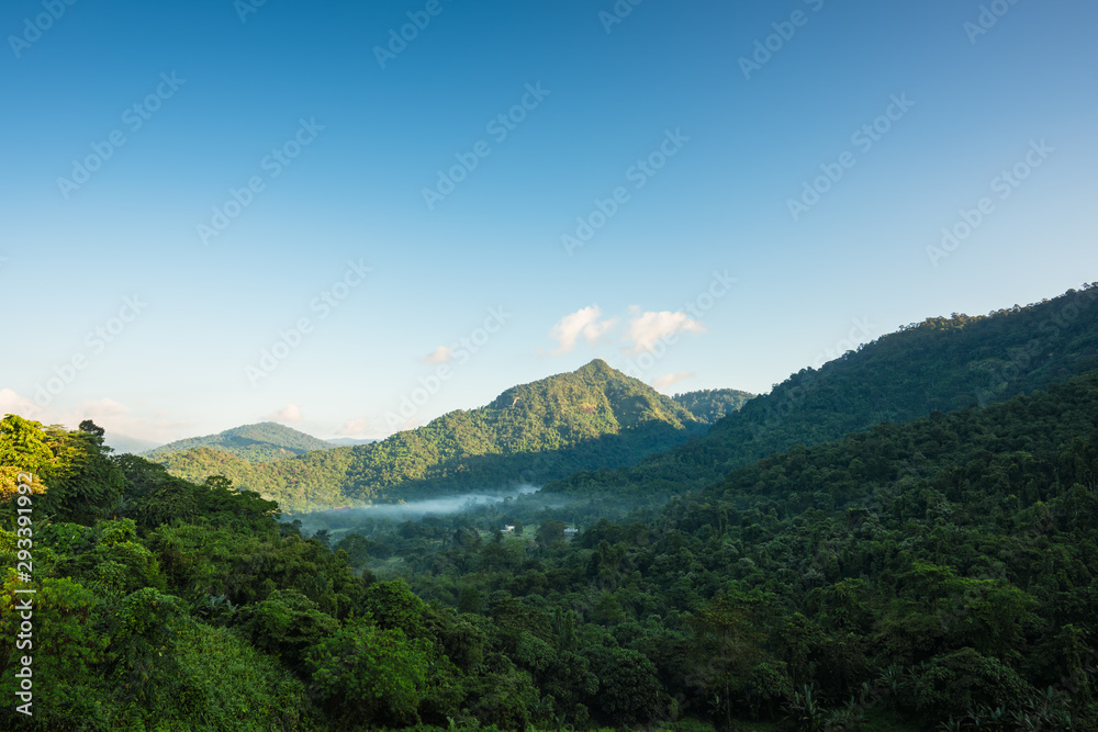 Obraz premium High angle view of Valley and mountain landscape