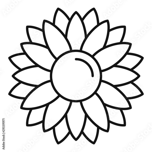 Rustic sunflower icon. Outline rustic sunflower vector icon for web design isolated on white background