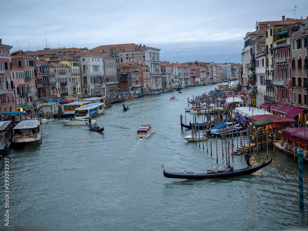 Canale Grande Venice with boat traffic