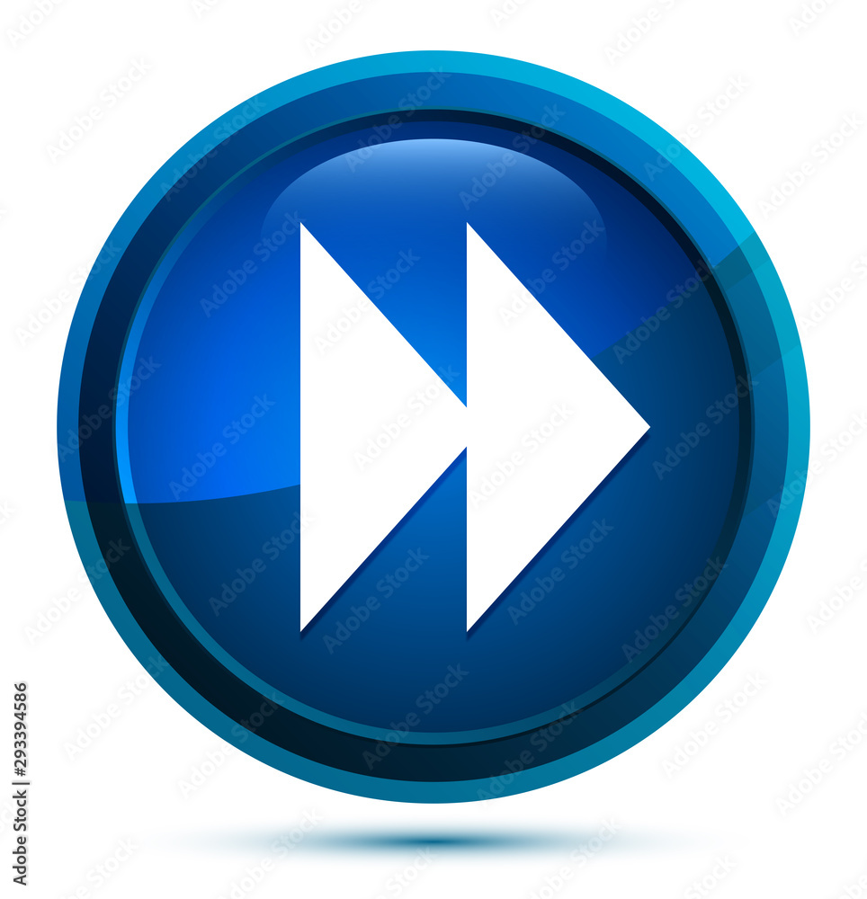 Jump forward icon elegant blue round button illustration Jump forward icon elegant blue round button illustration