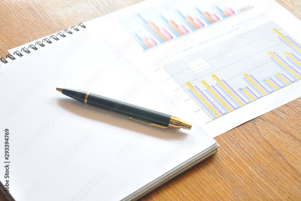 graph paper with business concept graph paper with business concept