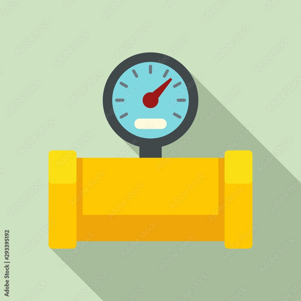 Gold water pipe icon. Flat illustration of gold water pipe vector icon for web design Gold water pipe icon. Flat illustration of gold water pipe vector icon for web design