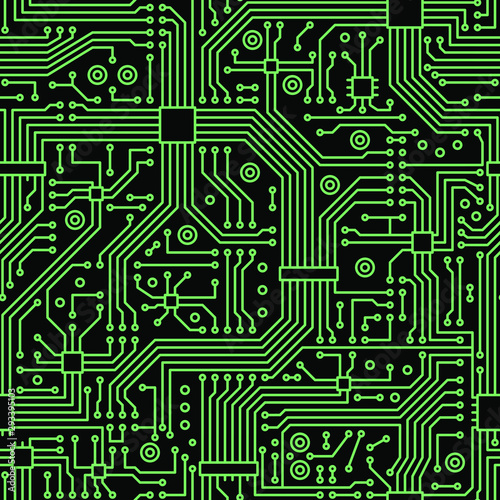 Circuit board seamless pattern, for your design