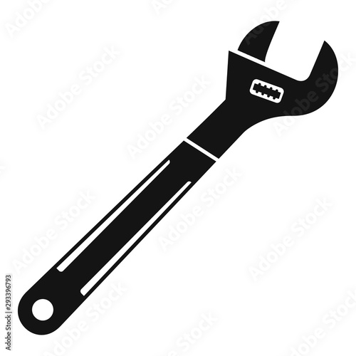 Adjustable wrench icon. Simple illustration of adjustable wrench vector icon for web design isolated on white background