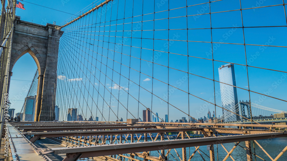Fototapeta premium The Brooklyn Bridge from different perspectives.