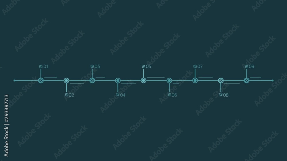 Infographic Element - Timeline on alpha channel