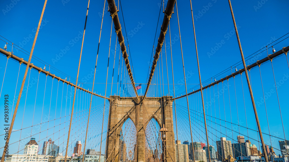 Fototapeta premium The Brooklyn Bridge from different perspectives.