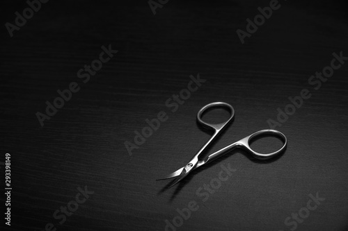 medical scissors on a dark background