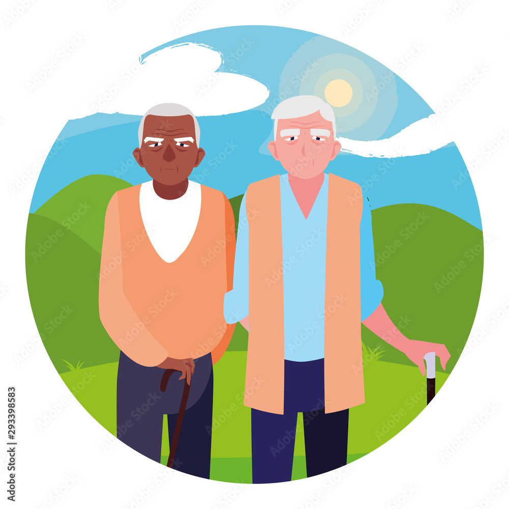Grandfathers cartoons vector design icon Grandfathers cartoons vector design icon