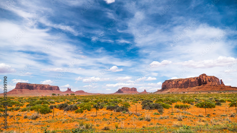 Obraz premium Driving through the rocky desert