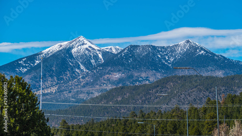 Snow covered mountain in Flagstaff