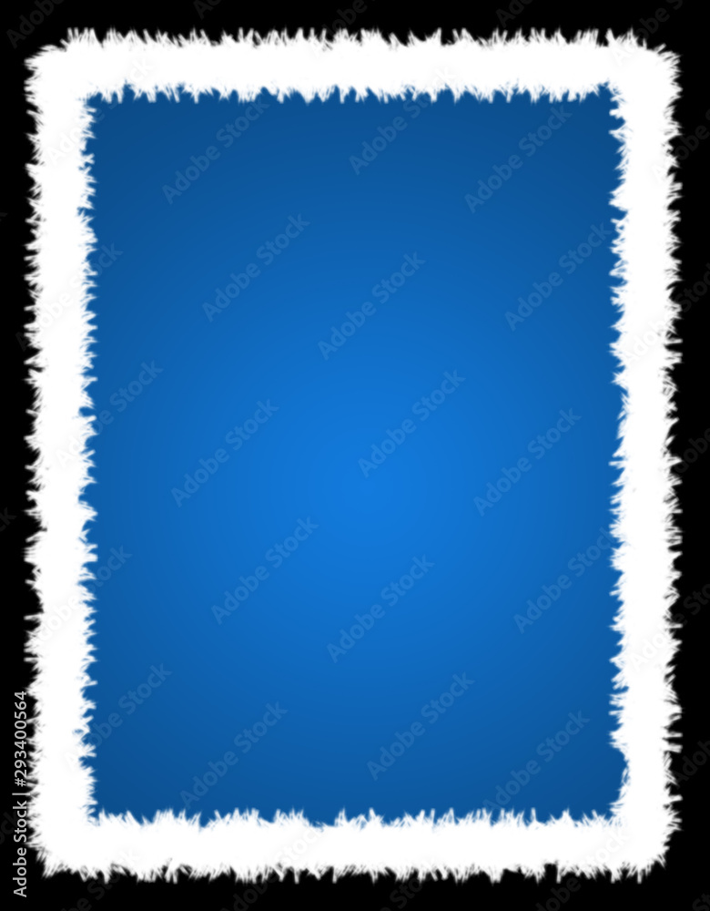 white border frame template and blue and black background