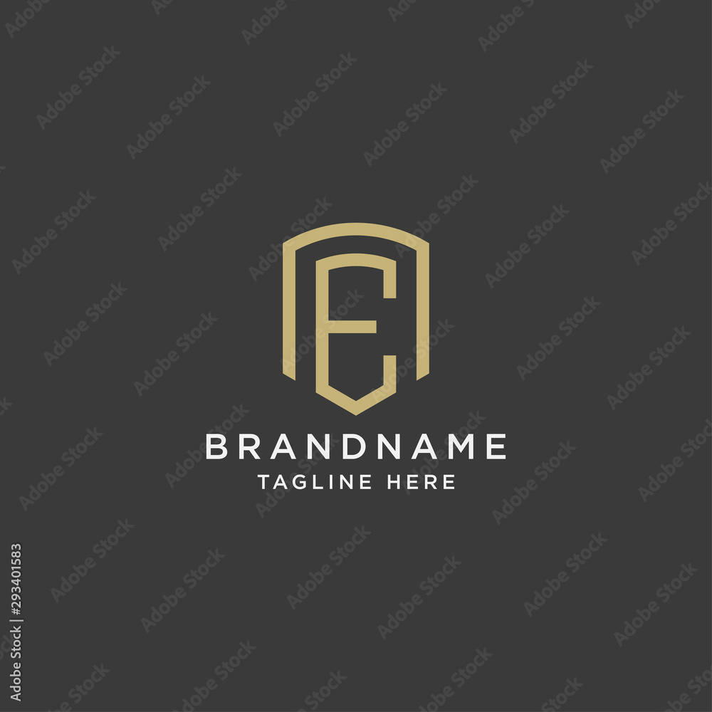 Letter E Logo Icon Design Template. Gold, Modern, Luxury Vector Stock ...