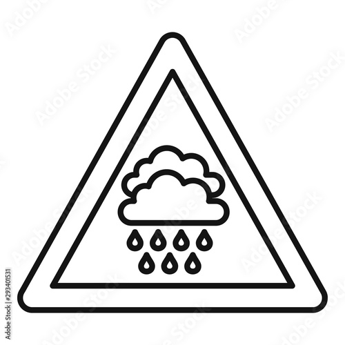 Attention flood icon. Outline attention flood vector icon for web design isolated on white background