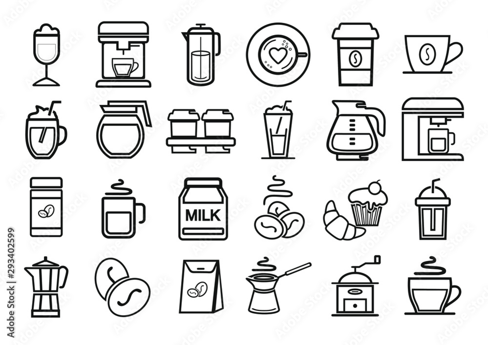 Barista icons set Barista icons set
