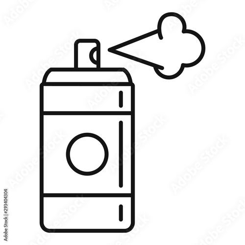 Deodorant spray bottle icon. Outline deodorant spray bottle vector icon for web design isolated on white background