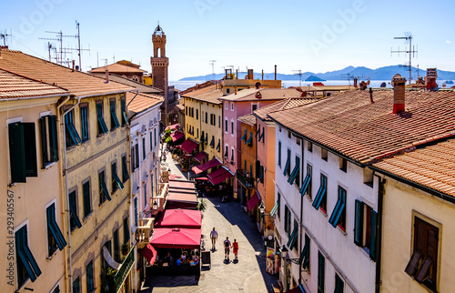 old town of piombino in italy