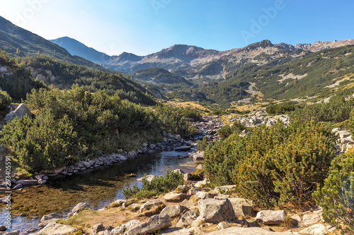 Landscape of Banderitsa River Valley  Pirin Mountain