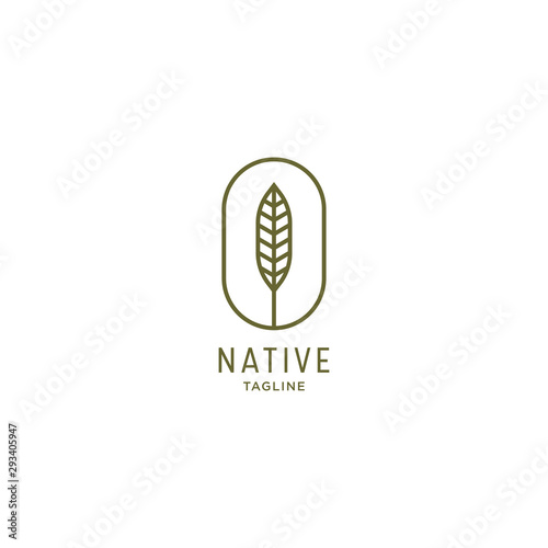 Native Logo Icon Design Template. Simple and Modern Vector