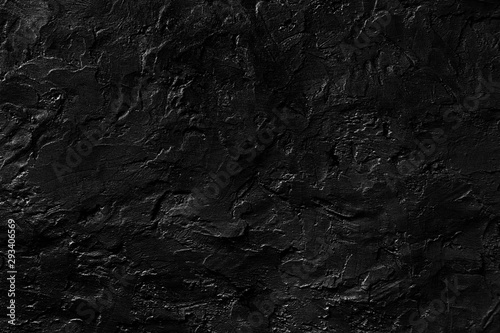 Seamless black rough concrete wall texture background.  dark cement wall.  grey plaster texture. blank for the designer © Илья Подопригоров