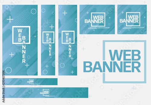 Teal Web Banner Layout Set