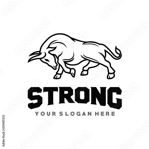BULL  Strong Bull Logo Vector