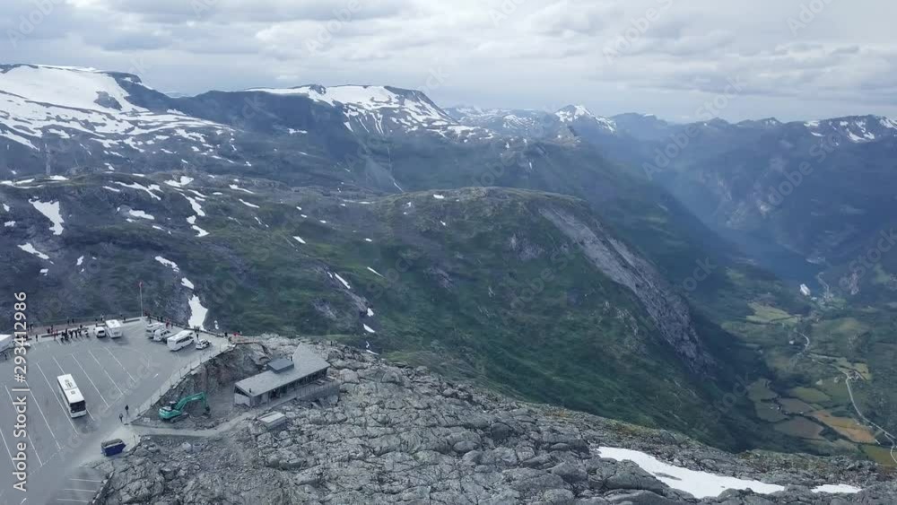 AERIAL Panoramic Views of Dalsnibba Mountain Lookout, Norway AERIAL Panoramic Views of Dalsnibba Mountain Lookout, Norway