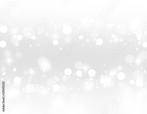 White Winter Background with Stars