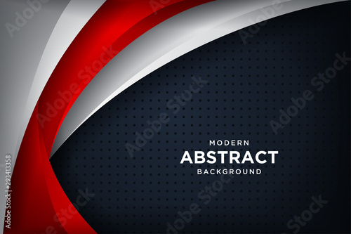 Modern black background with 3D Overlap layers effect. Graphic design elements.