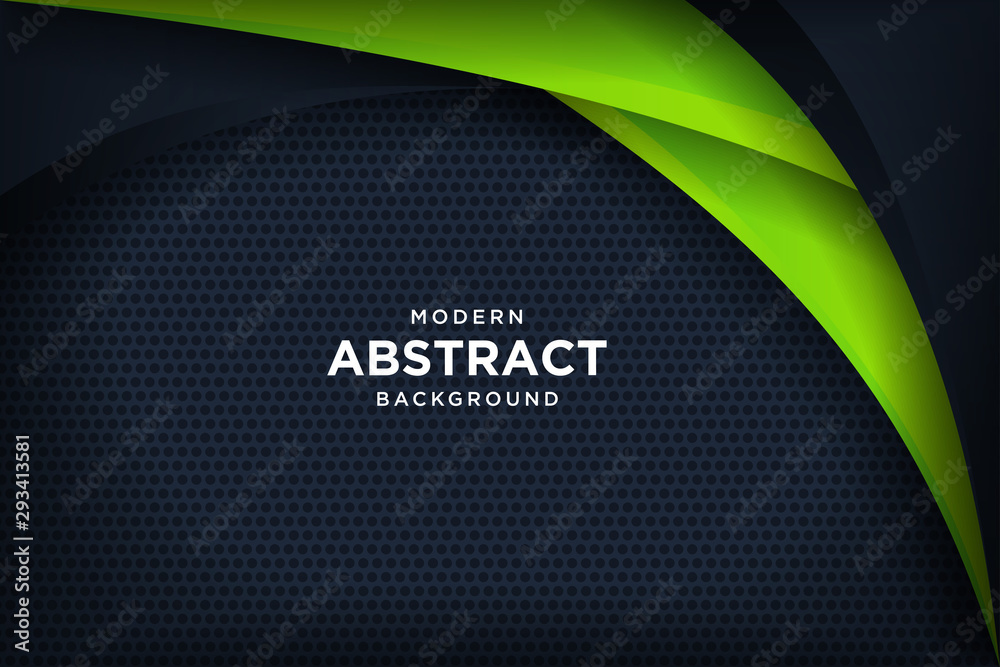 Modern black background with 3D Overlap layers effect. Graphic design ...