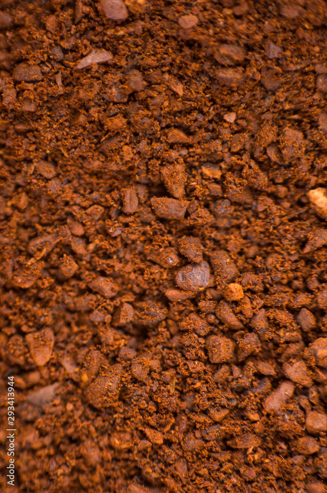 Close Up Of Coffee Powder Close Up Of Coffee Powder